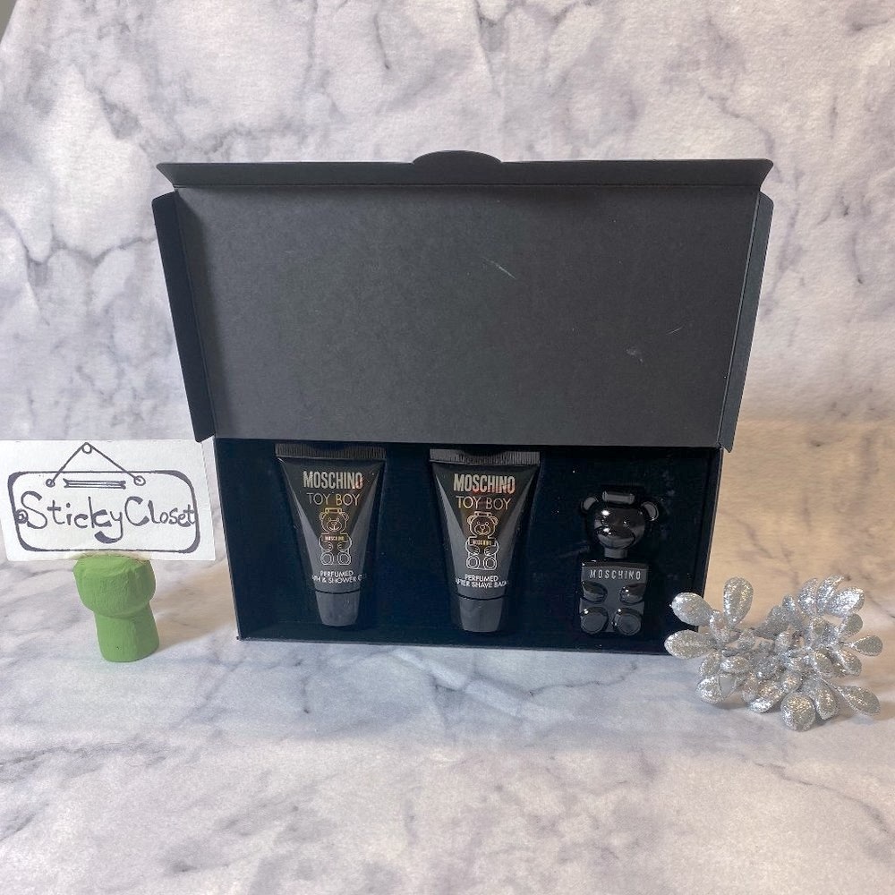 Moschino Toy Boy EDP Set-Mini 5ml&Shower Gel&After Shave 2x25ml-3pc-BOXED-NEW